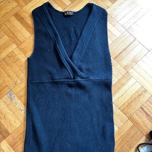 vintage 90s y2k knit tank top wrap style top